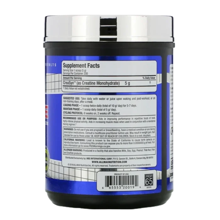 ⁦Allmax Nutrition, Creatine Monohydrate, 400G, 80 Servings⁩ - الصورة ⁦2⁩