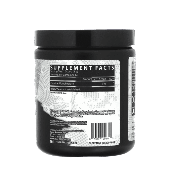 ⁦Nutrex Research, Creatine Monohydrate, Unflavored, 300g, 60 Serving⁩ - الصورة ⁦2⁩