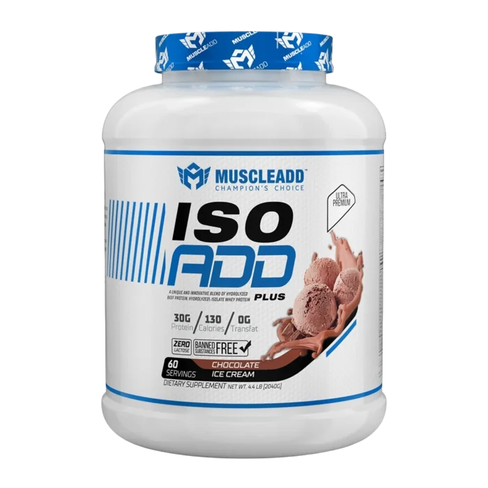 ⁦MuscleAdd, ISO ADD Plus, Whey Protein Isolate & Hydrolyzed Blend, 2.04 kg, 60 Servings⁩ - الصورة ⁦1⁩