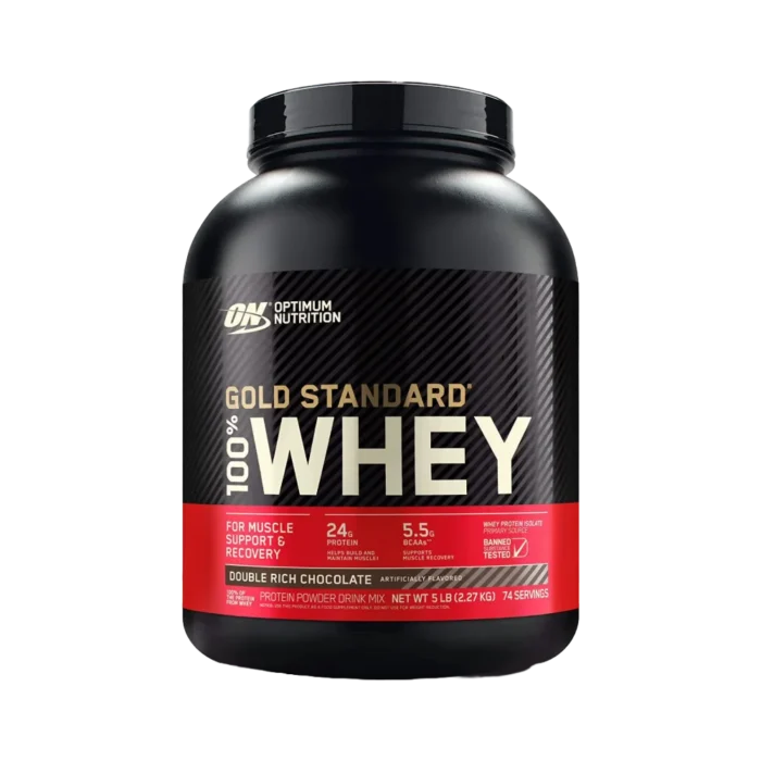 Optimum-Nutrition-Gold-Standard-100-Whey-2.2kg-double-rich-chocolate Optimum Nutrition, Gold Standard 100% Whey, 2.2kg - الصورة 1