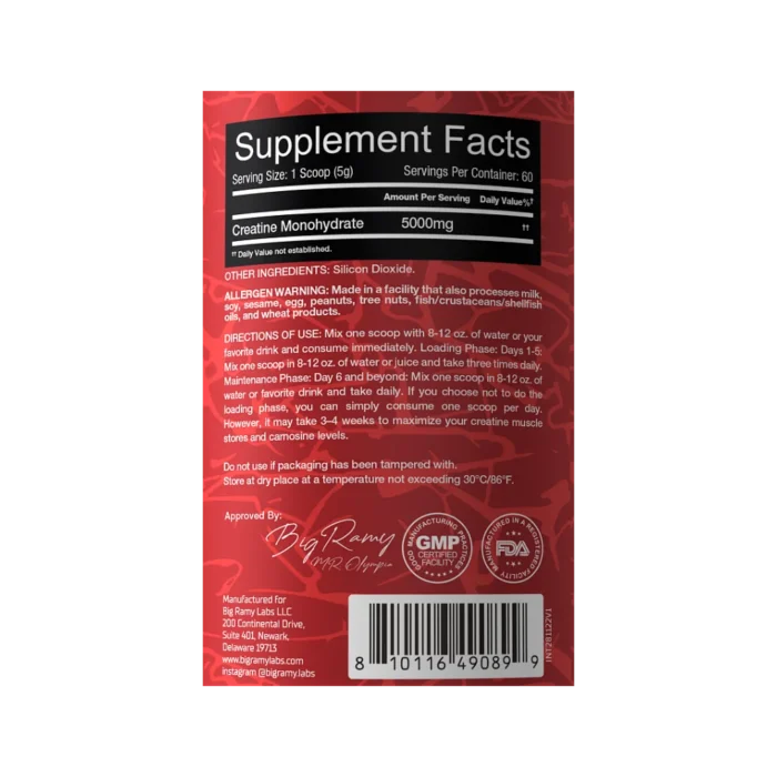 ⁦Red Rex, Creatine Monohydrate, Unflavored, 300g, 60 Servings⁩ - الصورة ⁦2⁩
