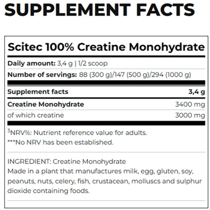 ⁦Scitec Nutrition, Creatine Monohydrate, 300g, 88 Servings⁩ - الصورة ⁦2⁩