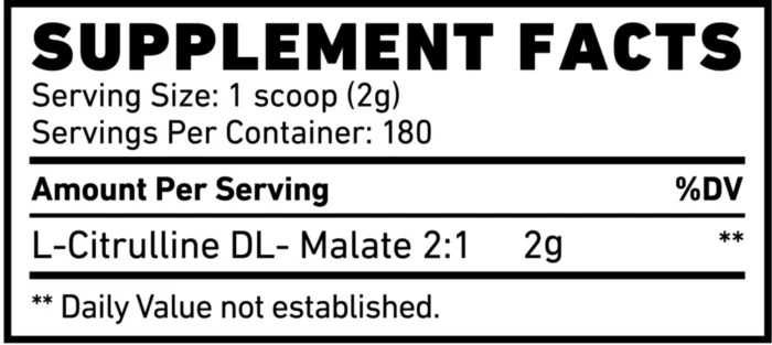 ⁦Skeleton Nutrition, L-Citrulline Malate, 360g, 180 Servings⁩ - الصورة ⁦2⁩