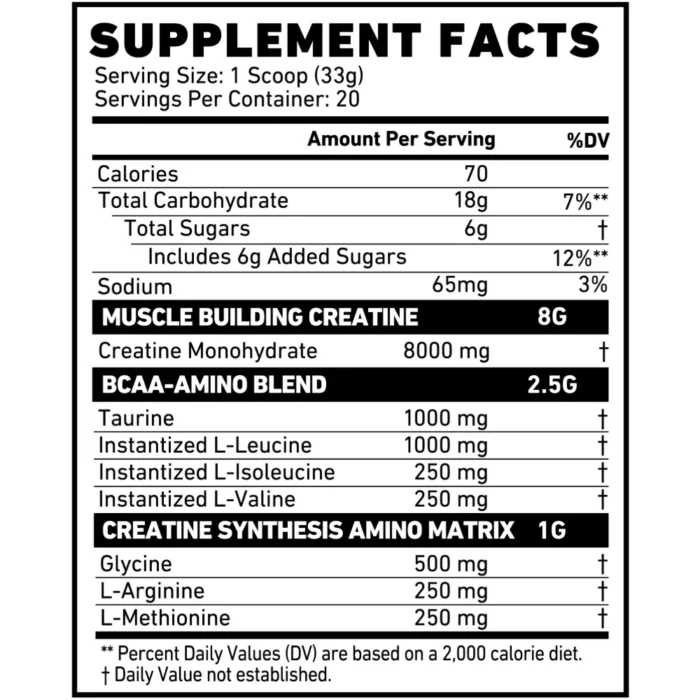 ⁦Skeleton Nutrition, Signature Mad fuelgen, 660g, 20 Servings⁩ - الصورة ⁦2⁩