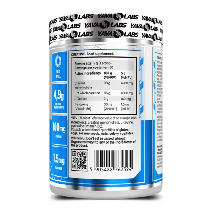 ⁦Yava Labs, Creatine 300g +Taurine, 300G, 60 Servings⁩ - الصورة ⁦2⁩