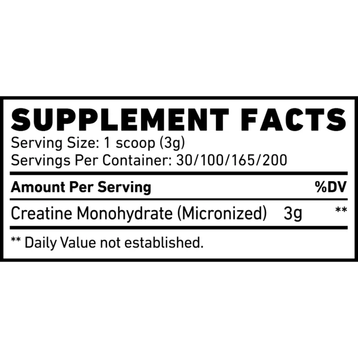 Skeleton Nutrition, Creatine Monohydrate, 90g, 30 servings - Image 2