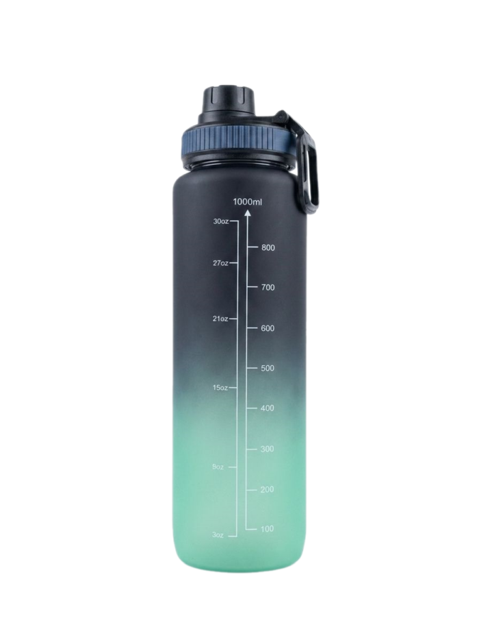 Sport Shaker 1000ml - Black & Green Gradient - Image 2