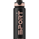 Sport Bottle 1000ml - Black & Rose