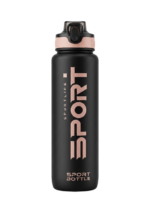Sport Bottle 1000ml - Black & Rose