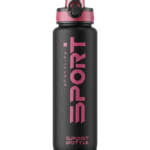 Sport Bottle 1000ml - Black & Fuchsia