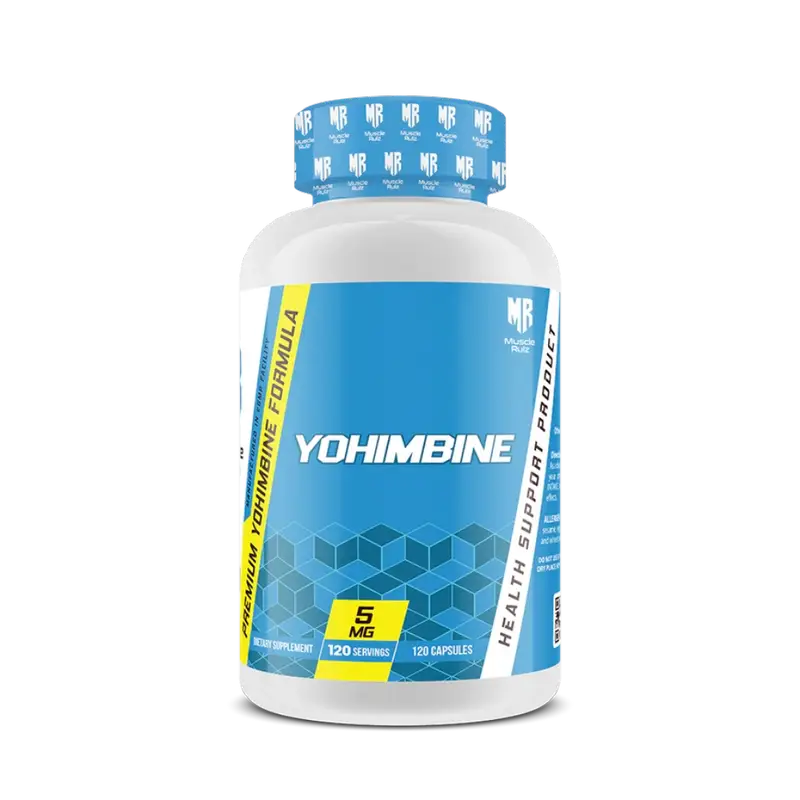 Muscle-Rulz-YOHIMBINE-HCL-5-MG-120-Capsules-120-Servings Muscle Rulz Yohimbine HCl 5mg - 120 Capsules (120 Servings) - Image 1
